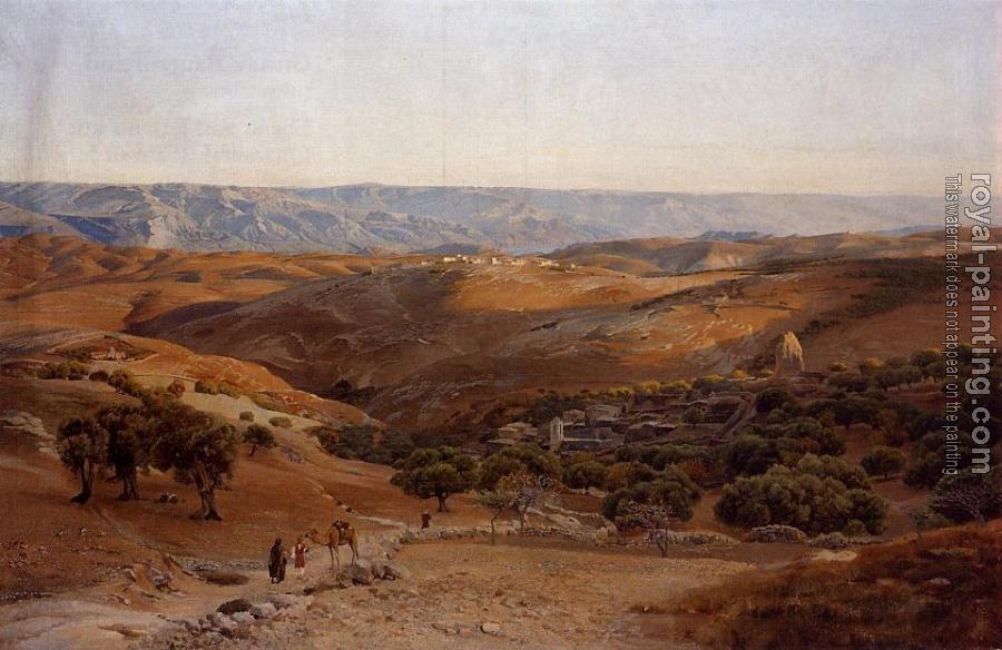 Gustav Bauernfiend : Mountains of Moab Seen from Bethany